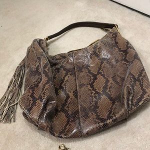 Gil’i snakeprint hobo handbag